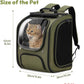 Pecute Cat Backpack Carrier, Large Space Cat Bubble Backpack, Breathable Cat Carrier, Shaded Dog Backpack Carrier, Ergonomic 3D Design for Travel, Hiking, Suitable for Shopping, and Vet, Green