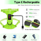 Rechargeable Light Up Dog Harness for Small Dogs – Adjustable LED Dog Vest with Reflective Strips, No Pull Glow in The Dark Puppy Harness for Night Walking Safety-Green