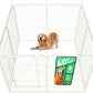 FXW Rollick Unleashed Dog Playpen for Indoor, Yard, RV Camping, 40 inch 8 Panels for Medium and Large Dogs, White│Patented