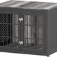 32" Heavy Duty Dog Crate Furniture for Small and Medium Dogs, Metal Kennel for High Anxiety Dogs, Chew Proof Pet Cage Indoor, Decorative Dog Kennel End Table