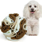 Pet Snuffle Ball, Puzzle Sniffing Interactive Dog Ball for Blind Dogs Training Stress Relief Dog Enrichment Toys Treat Machine Washable (15cm, Milk Tea Brown)