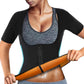 NonEcho Women Sauna Sweat Suit Sleeve Spa Cami Hot Neoprene Slimming Workout Vest Body Shaper Waist Trainer Top