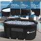 Yesker 110 Gal Oval Ice Bath Tub with Air Ring, Portable Multi-Layered Cold Plunge Tub with Lid for Athletes, Foldable and Inflatable, One Person Hot Bathtub at Gym, Yard, Home, Outdoors Use