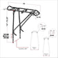 Ibera Bike Rack - Bicycle Touring Carrier Plus+ for Disc Brake/Non-Disc Brake Mount, Fat Tire Bikes, Frame-Mounted for Heavier Top & Side Loads, Height Adjustable for 26"-29" Frames