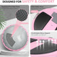 2-in-1 Balance Ball & Plank Board Trainer with App & 4 Interactive Games, Half Exercise Ball for Pilates & Yoga, Core Strength Training, Home Gym Workout, with 2 Resistance Bands & Pump