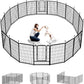 Dog Playpen Outdoor 40 inch 16 Panels Indoor Dog Pen for Large/Medium/Small Dogs Rustproof Metal Dog Fence Outdoor for Yard, Puppy Playpen with Door Portable Pet Fence for RV Camping Yard