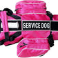 Serijoars Dog Vest Harnesses with Saddlebag Backpack for Camping & Travel - Reflective Hound Hiking Backpack Saddle Bag - Lightweight Vest Harness for Medium & Large Dogs (Hot Pink, S)