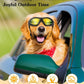 Dog Goggles Large Breed, UV Protection Dog Sunglasses with Sponge Pad and Adjustable Strap, Windproof Dustproof Anti-Fog Eye Protection Glasses for Outdoor Driving Riding, Black