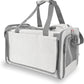 Pet Carrier for Large Cat Soft-Sided Animal Traveling Bag for Medium Cat up to 20lbs / Washable Small Dog Puppy 10 lbs Crate Case with Privacy Curtains for Home Outdoor Travel Beige White
