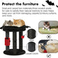 MECOOL 4in1 Small Cat Tree,Scratching Post with Tower Soft Bed, Sisal Carpet Jute Posts with Three Hanging Ball Toys and Massage Brush for Indoor Cats and Kittens