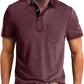 Men's Casual Polo Shirts Classic Button Basic Short Sleeve Shirt Solid Color Cotton Tees Golf Stylish Tops