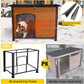 Aivituvin Dog House Outdoor & Indoor Dog Kennel with Insulated Liner for Winter Waterproof Large Dog Cage for Small & Medium & Large Dogs,Unique All-Around Iron Frame