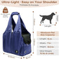 Dog Purse Carrier for Small Dogs, Cats, and Puppies – Soft-Sided Travel Pet Tote Bag with 4 Large Pockets, Foldable, Lightweight, Fits Pets up to 15 lbs, for Travel, Outings (Dark Blue)