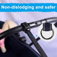 PetBonus 2 Packs Short Dog Leash, Safety Wrist Strap for Retractable Dog Leash, Reflective Design and Adjustable Soft Padded Handle, Extra Layer Security for Pet Stroller (Black, Black)