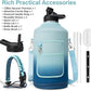 1 Gallon Water Bottle Insulated | Thickened Stainless Steel Vacuum Metal Water Jug | Portable Sports Large for Gym and Hiking with Straw, Carrier Bag, Handle Strap | BPA-Free 128 oz