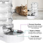 RIZZARI Pet Water Bowl Dispenser: 4L Automatic Stainless Steel Gravity Feeder - Large Capacity Ideal for Cats and Small Dogs - Indoor and Outdoor Hydration