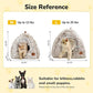 CATISM Cat Bed, Cat Cave for Indoor Cats, Soft Cat Dome, Self-Warming 2 in 1 Foldable Pet Cat House with Washable Cushioned Pillow Calming Fluffy Dog Beds for Small Dogs with Anti-Slip Bottom Brown L