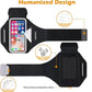 Running Armband with Earphone Bag Cell Phone Armband for iPhone 16 15 Pro 14 Plus 13 11 XR XS, Galaxy S24/S10 Water Resistant Sports Phone Holder Case & Zipper Slot Car Key Holder for 6.9 inch Phone