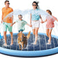 VISTOP Non-Slip Splash Pad for Kids and Dog, Thicken Sprinkler Pool Summer Outdoor Water Toys - Fun Backyard Fountain Play Mat for Baby Girls Boys Children or Pet Dog (97 inch, Blue&Blue)