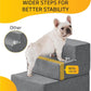 Dog Stairs for Bed, Dog Steps for Bed Couch Sofa, 35D Foam Pet Steps for Small Dogs and Cats, Extra Wide Pet Stairs with Non-Slip Bottom Grey, 3 Steps