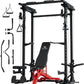 MAJOR FITNESS Drone3 Power Rack, Multi-Function Home Gym Squat Rack with Pull-Up Bar, Cable Crossover & J-Hooks, Heavy-Duty Steel Frame for Maximum Stability & Strength Training