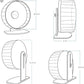 Niteangel Super-Silent Hamster Exercise Wheels: - Quiet Spinner Hamster Running Wheels with Adjustable Stand for Hamsters Gerbils Mice Or Other Small Animals (M, Dark Green)