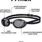 ARENA Unisex Python Racing Swim Goggles for Men and Women Anti-Fog No Leak Max Comfort Dual Strap, Mirror/Non-Mirror Lens
