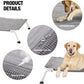 Veehoo Elevated Dog Bed for Outdoor, Cooling Waterproof Raised Dog Cots Beds for Large Dogs, Curved Off Ground Pet Hammock Cot Lifted for Outside, up to 85lbs, White Legs, Black Silver 42"