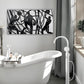 Black and White Wall Art, Basketball Lines Sports Theme Canvas Print Modern Art Paintings for Living Room Boys Room Game Room Bedroom Large Wall Decor 20x40 In