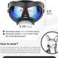 Small Dog Goggles Windproof for Small-Medium Breeds Dog Sunglasses Anti-UV with Adjustable Straps - Blue