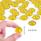 FUTUREPLUSX 1LB Yellow Glass Marbles, Flat Marbles Glass Beads Vase Fillers Decorative Rocks Gold Gemstones for Centerpieces Aquarium Table Scatter Home Decor