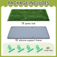 Dog Potty for Indoor or Porch with Foldable Silicone Stand Tray Large, 35 x 25 Inch Dog Grass Pad for Puppy Training, Reusable Artificial Grass Pee Pad, Indoor Outdoor Pet Toilet for Small Medium Dogs