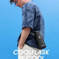 Coolflask 32 oz Water Bottle with Strap, Insulated Metal Water Flask with Straw & Spout Lids, Stainless Steel Double Wall Vacuum, Keep Cold 48h Hot 24h, Leak Proof & Non-BPA, Magic Black