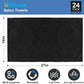 24 Pack Salon Towels - Highly Absorbent and Quick Drying Hand Towels, Premium Wash Cloths for Bathroom, Gym, Shower, Hotel, and Spa - 16x27 inch (Black)