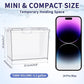 Mini Betta Fish Tank, Small Fish Bowl for Temporary Space, 0.2 Gallon Stackable Cube Tank with Artificial Plants and Gravels for Small Fish, Insect, Shrimp, Crab, Spider. (Pack-2)
