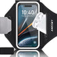 Running Phone Armband with Earphone Holder - 3D Design Cell Phone Armband for iPhone 15/14/13 Pro/Plus & Galaxy S20/S10, Water Resistant Sports Phone Holder with Key Slot for 6.9" Device