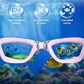 Kids Swim Goggles, Swimming Goggles for Kids Toddlers 3-14 with Swim Cap, Nose Clip, Nose Bridge, Ear Plugs