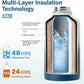 Insulated Water Bottle | Thickened Stainless Steel Vacuum Metal | Portable Sports Half Gallon Large Water Jug for Gym and Hiking with Straw, Carrier Bag, Handle Strap | BPA-Free 64 oz