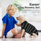 Kuoser Dog Surgery Recovery Suit for Female Male Dogs, Stripes Spay Neuter Anti-Licking Dog Onesie, Surgical Suit Snugly Pet Post Surgery Vest Bodysuit for Abdominal Wounds Skin Disease, Black 2XL