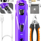 Dog Nail Grinder with 2 LED Lights Powerful 2 Speeds Super Quiet Dog Nail Trimmers with 3 Grinding Wheels Rechargeable Pet Dog Nail Clippers for Large Medium Puppy Dogs Dog Nail File Cat Nail Clipper