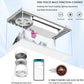 Smart Fish Tank Aquarium Kit with APP Control and Auto Feeder - 1.5 Gal Fish Tank Multi-Layer Filtration System Silent Pump & UHD Glass - 16 Million DIY Colors Includes Mini Magnetic Scrubber Scraper