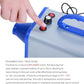 2400w 75m/s Dog Dryer for Pet Grooming, High Velocity Pet Hair Dryer with Heater, Adjustable Speed, 4 Nozzles and a Comb, Blue