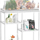 20 Gallon Fish Tank Stand White Metal Aquarium Stand Turtle Tank Stand Reptile Tank Stands 3 Tier Fish Tank with Stand