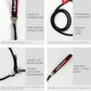 Dog Anti-Slip Leash 5FT with Metal Stopper - Durable No-Pull Training Lead for Small, Medium & Large Dogs - Comfortable Handle Nylon Rope, Tangle-Free Pet Walking Leash (Black, 5 FT)