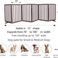 ZJSF Freestanding Indoor Dog Gate for House Foldable Wood Puppy Gate for Doorways Pet Gate for Stairs Extra Wide Pet Fence, Brown, 32" Height 6 Panels