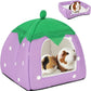 BWOGUE Guinea Pig House Bed Cozy Hamster Cave Large Hideout for Dwarf Rabbits Hedgehog Bearded Dragon Winter Nest Hamster Cage Accessories