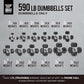 WF Athletic Supply Rubber Encased Hex Dumbbells with Rubber Grip Contoured Handle for Muscle Toning, Strength Building & Full Body Workout
