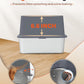 Stainless Steel Litter Box with Lid, 23.5" L x 15.8" W x 12.6" H, XL Metal Cat Box for Big Cats, High Sided Kitty Litter Box with Scoop & Pee Pads, Non-Sticky, Anti-Leakage, Easy to Clean (Gray)