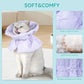 Cat Recovery Collar, Soft Adjustable Cat Cone Alternative, Lightweight Waterproof Fasteners Collars for Cats Kittens Puppies, After Surgery Stop Licking and Daily Use (Purple, M(Neck7.9-13.8"))