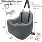 Dog Booster Car Seat for Dogs under 35lbs,Elevated Pets Seat with Safety Strap,Ultra Soft Fabric and Memory Foam Car Dog Bed,Safety,Comfy,Non-Slip&Washable Carseat Cushion for Travel,Cars,SUV.(H-Grey)